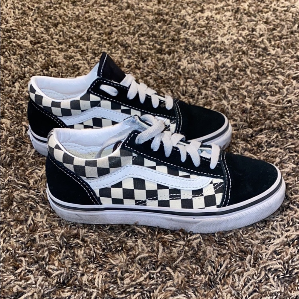 Vans- B/W Checkered Kids Sneakers